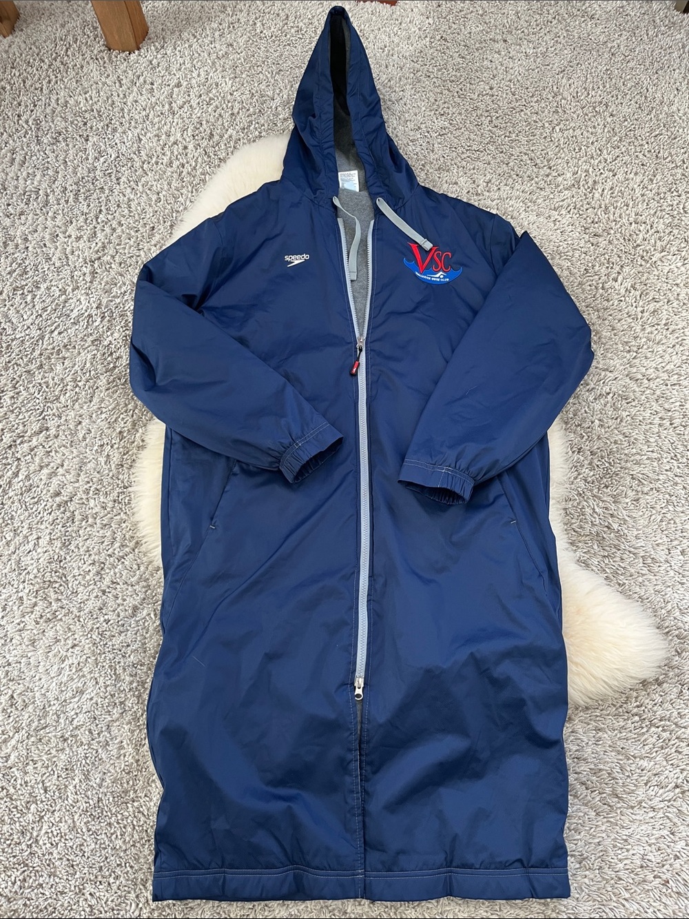 Speedo Navy Hooded Swim Parka with VSC Logo